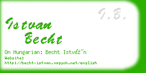 istvan becht business card